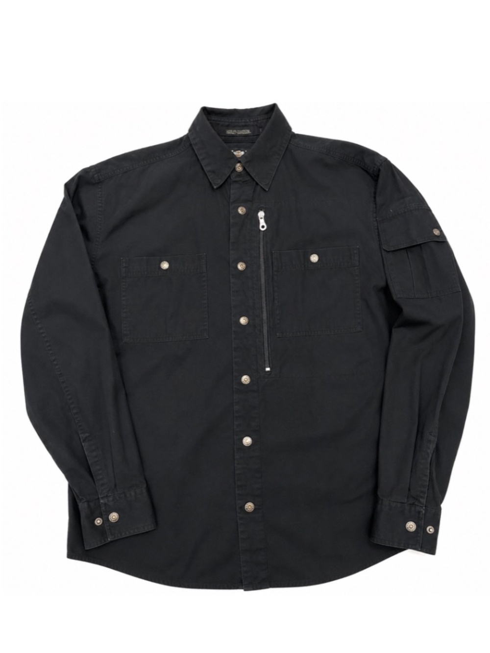 Harley Davidson Men’s Large Black Riding Shirt Embroidered Logo